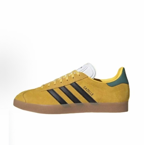 adidas originals GAZELLE suede anti-slip, comfortable and wear-resistant low-top board shoes for man and women in pink and black