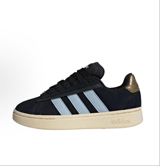 adidas GRAND COURT ALPHA 00S Comfortable thin-soled breathable low-top sneakers for women in black