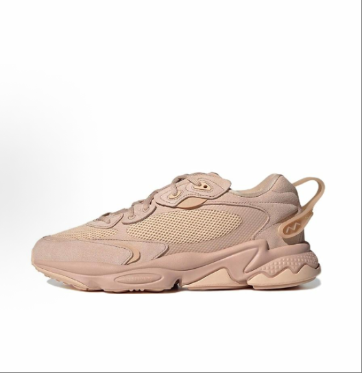adidas originals Ozweego Meta leather Sports trend Durable Low-top Casual shoes for men and women Beige >