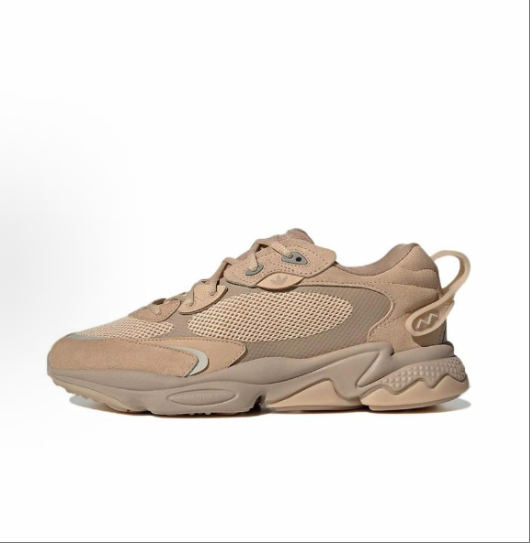 adidas originals Ozweego Meta leather Sports trend Durable Low-top Casual shoes for men and women Beige >