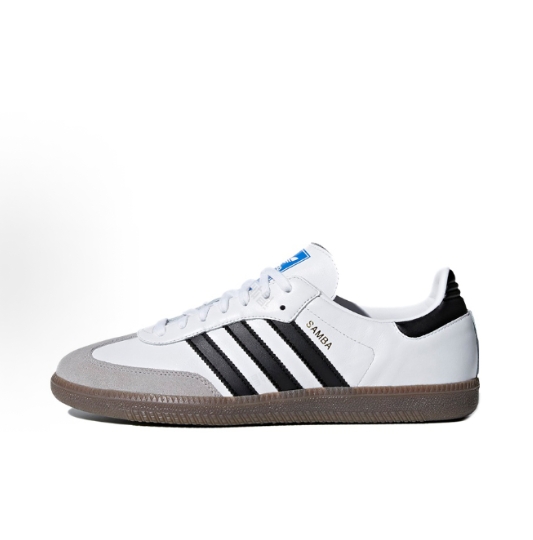 adidas originals SAMBA OG Soft upper, easy foot feel, low-top sneakers, unisex black, white and grey