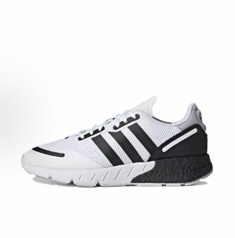 adidas originals ZX 1K Boost mesh fabric, comfortable, versatile, breathable, low-top casual shoes for men and women, black and white