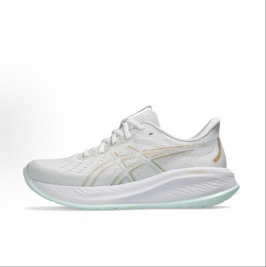 Asics Gel-Cumulus 26 versatile shock-absorbing low-top running shoes for men and women in white