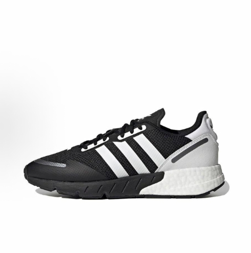 adidas originals ZX 1K Boost mesh fabric, comfortable, versatile, breathable, low-top casual shoes for men and women, black and white