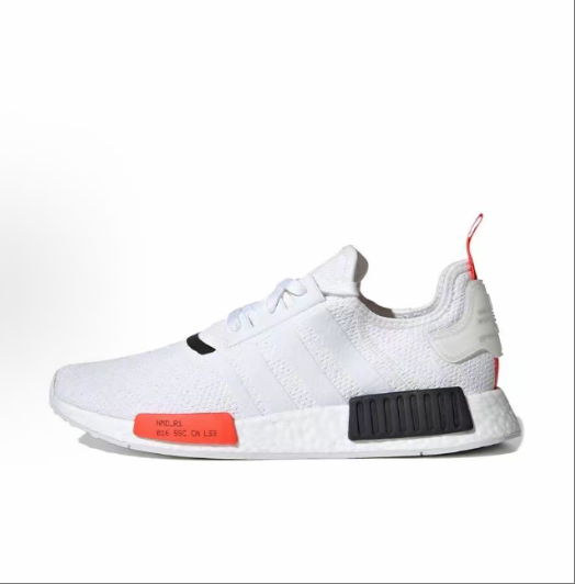adidas originals NMD_R1 fabric TPU sports Daily support Low-top casual shoes for men and women, black, red and blue
