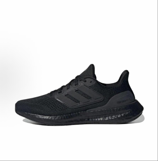 adidas Pureboost 23 Comfortable Fabric shock-absorbing low-top Casual Running shoes, black for both men and women