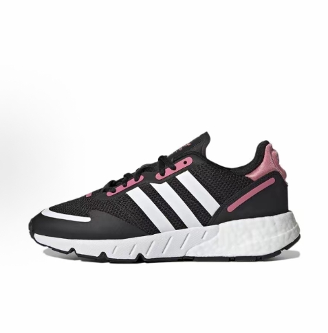 adidas originals ZX 1K Boost mesh fabric, comfortable, versatile, breathable, low-top casual shoes for men and women, black and white