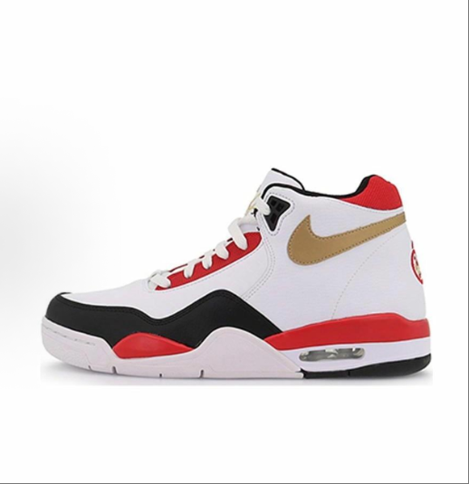 Nike Flight Legacy Classic Style mid-top retro basketball shoes, red and white for both men and women