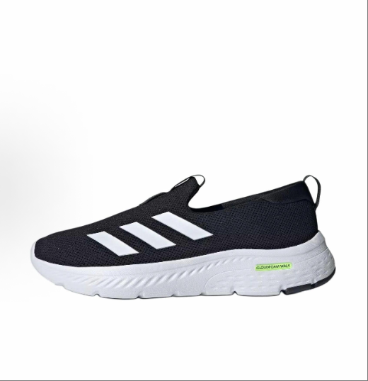 adidas Cloudfoam mesh surface versatile anti-slip low-top casual shoes for men and women in black and white