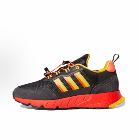 adidas originals ZX 1K Boost mesh fabric, comfortable, versatile, breathable, low-top casual shoes for men and women, black and white