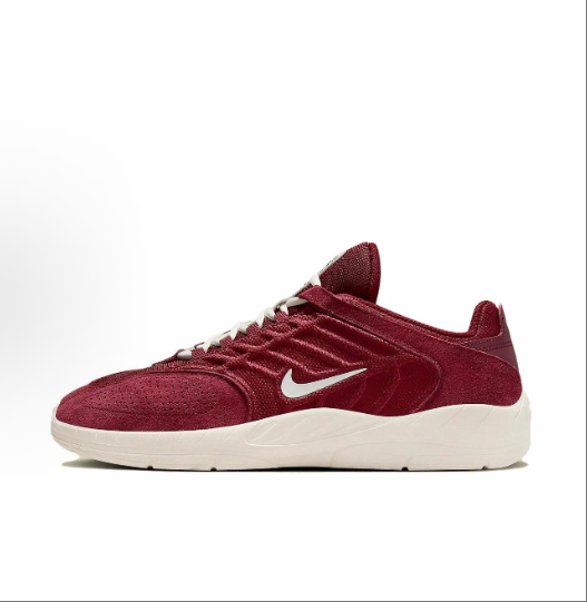 Nike Sb Vertebrae suede comfortable, versatile, shock-absorbing, wear-resistant, low-top casual shoes for men and women, red