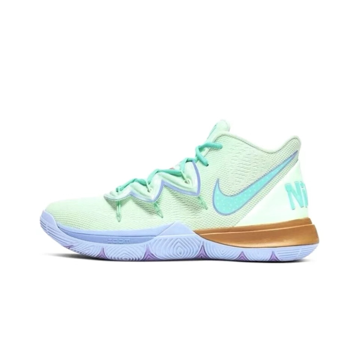 SpongeBob SquarePants x Nike Kyrie 5 Irving 5 派 Big Star SpongeBob SquarePants practical anti-slip, shock-absorbing and wear-resistant mid-top basketball shoes for teenagers