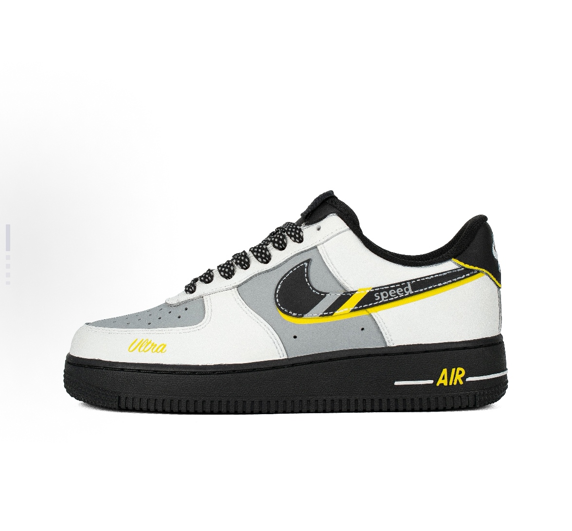 Pure original Air Force low-top sneakers with chips, genuine leather men's shoes, casual and lightweight women's shoes, pure white, versatile for couples