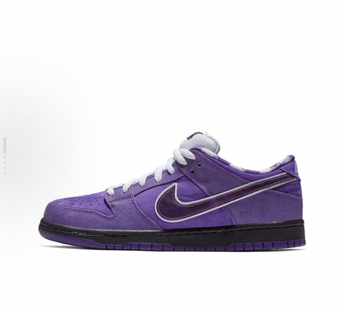 Special gift box of CONCEPTS x Nike Dunk SB Purple Lobster mid-top sneakers for both men and women