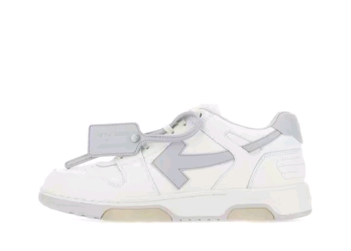 OFF-WHITE Out Of Office leather lace-up Fashionable and comfortable low-top sneakers for man and woman  in black and white