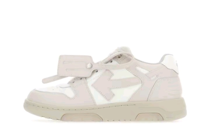 OFF-WHITE Out Of Office leather lace-up Fashionable and comfortable low-top sneakers for man and woman  in black and white