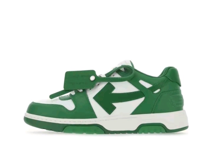 OFF-WHITE Out Of Office leather lace-up Fashionable and comfortable low-top sneakers for man and woman  in black and white