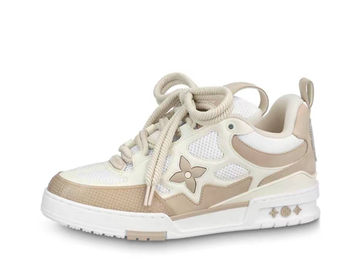 LOUIS VUITTON Skate Round toe Lace-up low-top Skate shoes for men and woman in grey