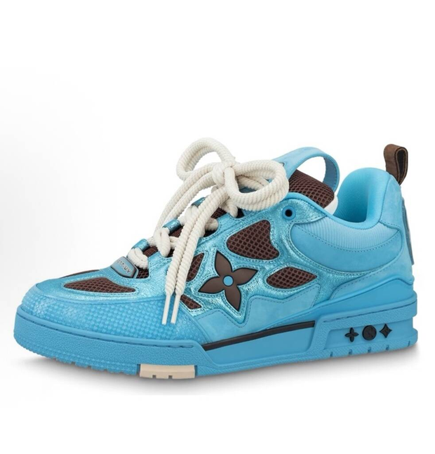 LOUIS VUITTON Skate Round toe Lace-up low-top Skate shoes for men and woman in grey