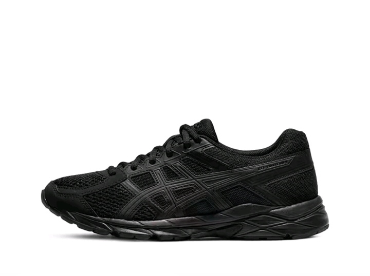 Asics Gel-Contend 4 comfy synthetic leather low-top running shoes Men and women white silver