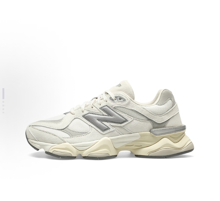 New Balance NB 9060 Fabric Synthetic leather Leather trend Retro sport cushioned low-top living casual shoes for men and women alike off-white