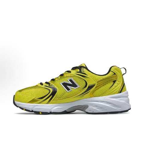 New Balance NB 530 Retro sports breathable low-top casual running shoes for both men and women, grayish yellow, D wide