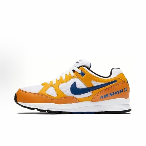 Nike Air Span II Comfortable, Lightweight, low-top Running shoes for men and women, yellow and white