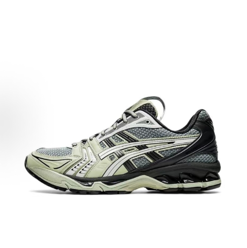 Asics Gel-Kayano 14 Classic Casual Mesh shock-absorbing and Anti-slip low-top Running shoes for men and women in black and green