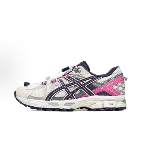 Asics Gel-Kahana 8 FL Comfortable, versatile synthetic leather, anti-slip, wear-resistant, low-top running shoes for men and women, white