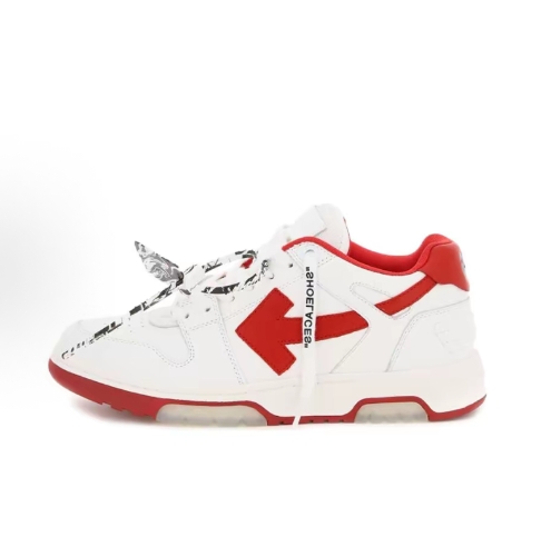 OFF-WHITE Out Of Office comfortable low-top fashionable sneakers for men and women in white and blue