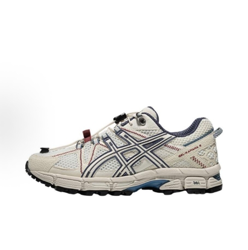 Asics Gel-Kahana 8 FL Comfortable, versatile synthetic leather, anti-slip, wear-resistant, low-top running shoes for men and women, white
