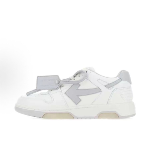 OFF-WHITE Out Of Office comfortable low-top fashionable sneakers for men and women in white and blue