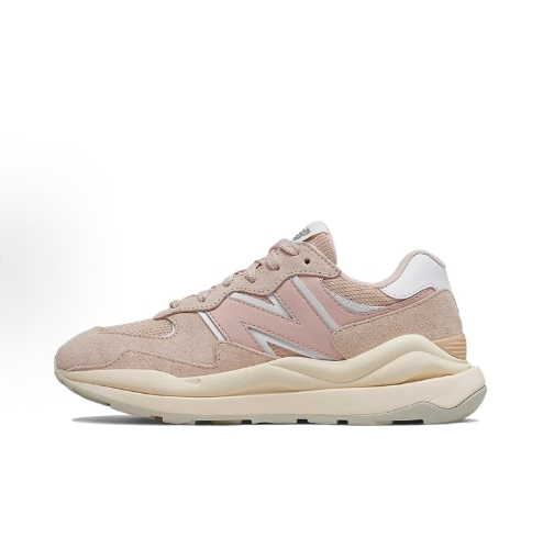 New Balance NB 5740 letter logo Anti-slip, wear-resistant, lightweight, low-top running shoes for men and women, white and brown