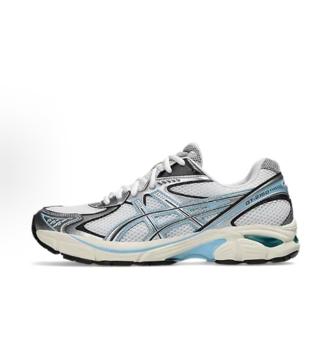 KITHx Asics GT-2160 round-toe lace-up mesh anti-slip low-top running shoes for men and women, white and yellow