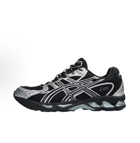 Asics GEL-Nimbus 10.1 tilting toe shoes Retro avant-garde Trendy patchwork low-top running shoes for men and women in silver, black and brown