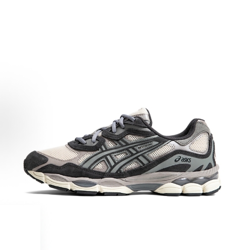 Asics GEL-NYC fabric synthetic leather Outdoor functional style Retro Versatile Casual trend Low-top life casual shoes for men and women grey