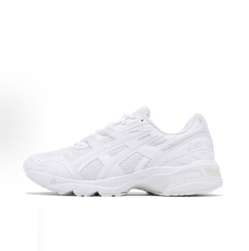 Asics Gel-1090 V1 is sporty, versatile, fashionable, retro fabric, synthetic leather, shock-absorbing, anti-slip, wear-resistant and low-top Casual running shoes, beige for both men and women