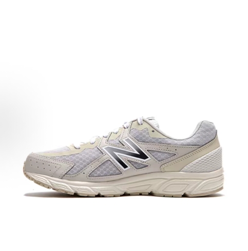 New Balance NB 480 Retro, versatile, comfortable mesh fabric, artificial leather, shock-absorbing, anti-slip, wear-resistant, breathable, rebound, mid-top casual urban commuting running shoes,for men women style, gray >