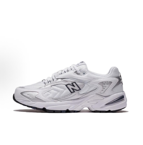 New Balance NB 725 Comfortable sports shock-absorbing, anti-slip, wear-resistant, breathable, low-top casual running shoes for men and women, beige silver grey