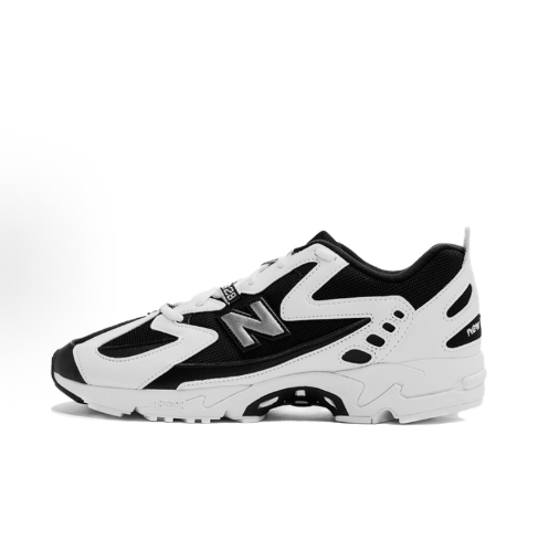 New Balance NB 828 Mesh fabric synthetic leather sports shock-absorbing, anti-slip, wear-resistant, breathable low-top casual shoes for men and women in black and white