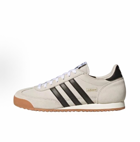 adidas originals R71 fabric, leather, suede, sporty, comfortable, shock-absorbing, anti-slip, wear-resistant, low-top casual shoes for both men and women, white and black