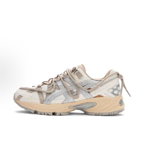 Asics Gol-Kahana TR V2 Fabric Leather Spring Dopamine Outdoor Functional Style Low-top Casual Shoes for Men and Women, Red Bean Green