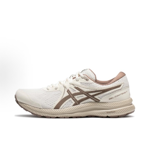 Asics GEL-Contend 7 fashionable, comfortable, lightweight fabric SYNTHETIC leather breathable, durable, shock-absorbing, low top casual long distance running, short distance urban commuting running shoes, men and women white