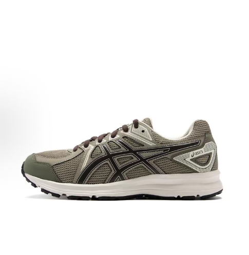 Asics Jog 100 2 Fashionable, comfortable and versatile mesh fabric synthetic leather shock-absorbing and anti-slip low-top casual running shoes for men and women, gray-black >>