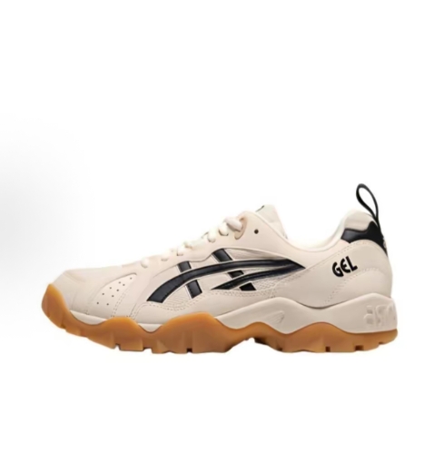 Asics Gel-Truck mesh fabric synthetic leather Versatile, comfortable, anti-slip, lightweight, low-top casual shoes for men and women, beige black