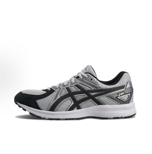 Asics Jog 100 2 Fashionable, comfortable and versatile mesh fabric synthetic leather shock-absorbing and anti-slip low-top casual running shoes for men and women, gray-black >>
