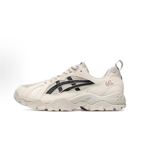 Asics Gel-Truck mesh fabric synthetic leather Versatile, comfortable, anti-slip, lightweight, low-top casual shoes for men and women, beige black