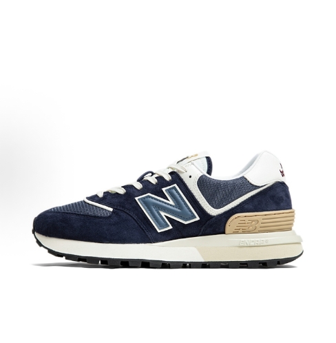 New Balance NB 574 Classic Retro versatile couple fabric shock-absorbing, wear-resistant, breathable low-top running shoes for men and women in blue and white