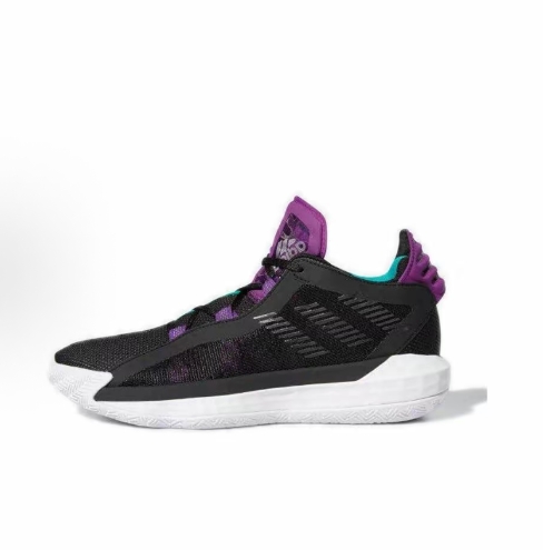 adidas D lillard 6 Lillard Fashionable, versatile, shock-absorbing, mid-top playing basketball shoes for men and women in white and red