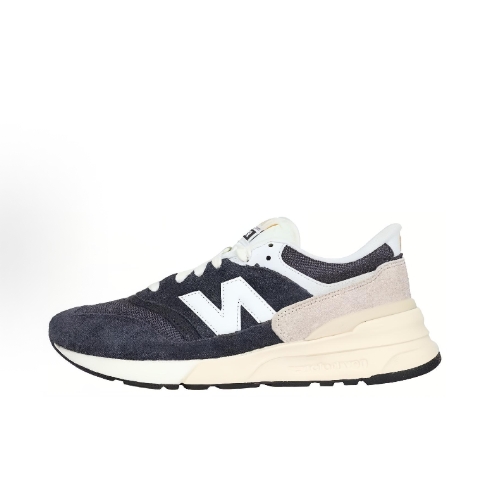 New Balance NB 997R Comfortable, versatile synthetic leather, wear-resistant, breathable, low-top casual running shoes for men and womem, blue and white